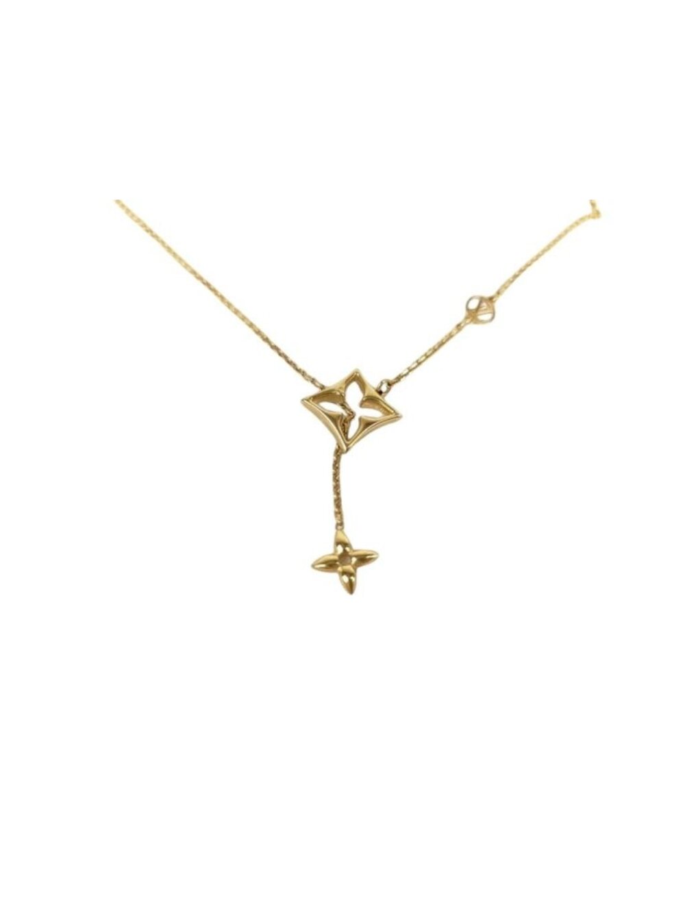 Louis Vuitton Necklace Flower Glam Gold Metal